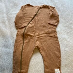 Cozy Brown Kids One Piece Footie